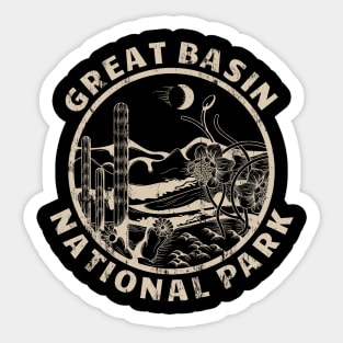 Great Basin National Park Linocut Distressed Desert Gift Sticker